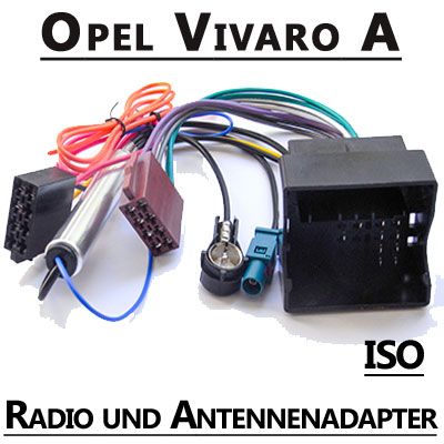 Faisceau Autoradio ISO + adaptateur antenne Opel Vivaro
