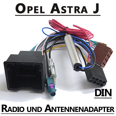 Opel Astra J Autoradio Anschlusskabel DIN Antennenadapter