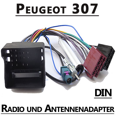 Peugeot 307 Autoradio Anschlusskabel DIN Antennenadapter